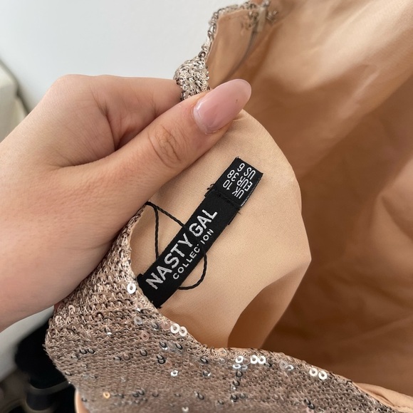 Nasty Gal Tan Sequin Mini Dress - Picture 6 of 6